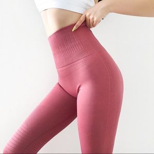 Seamless high waist workout leggings